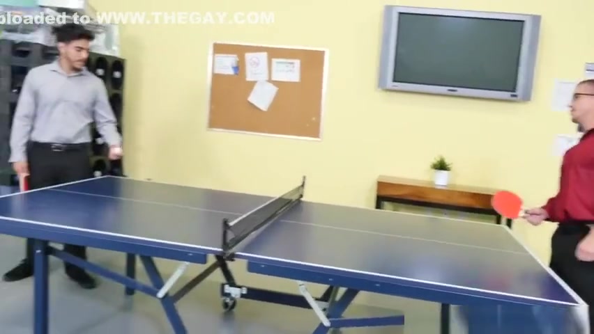 Harassed office stud facialized in trio