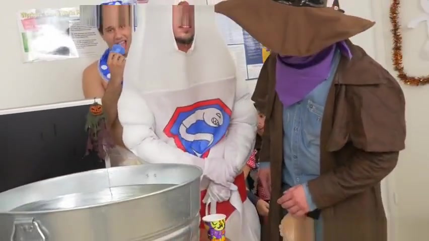 Halloween party at the office goes gay