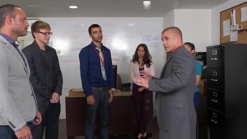 Office straight stud assfucked on sexswing