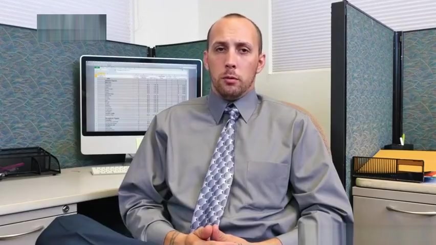 Handsome office guys assfucking during break