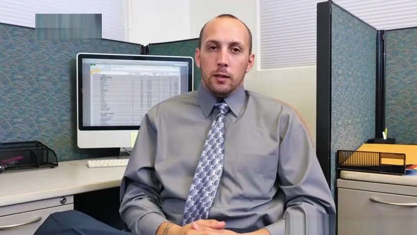 Handsome office guys assfucking during break