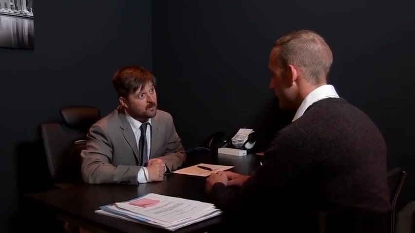 UK office bloke spitroasted in outdoor trio