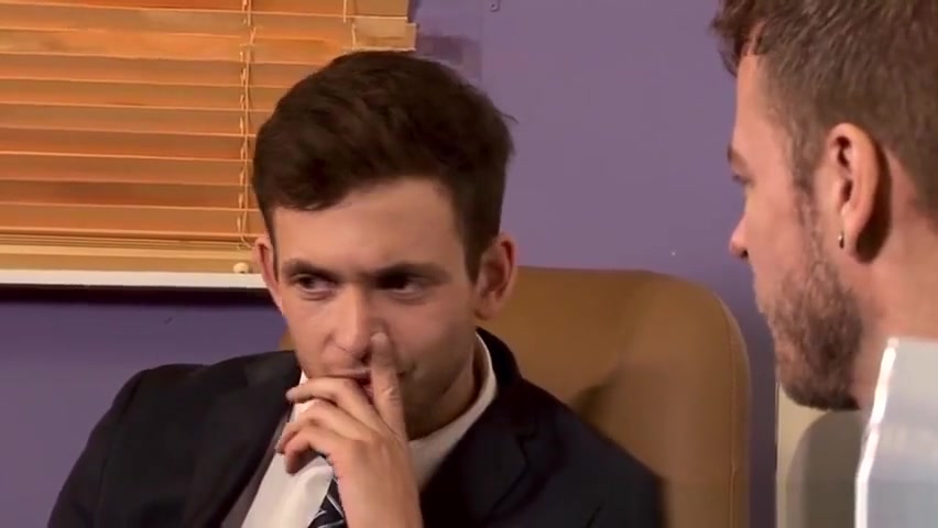 English office jock sucking dick and assfuck
