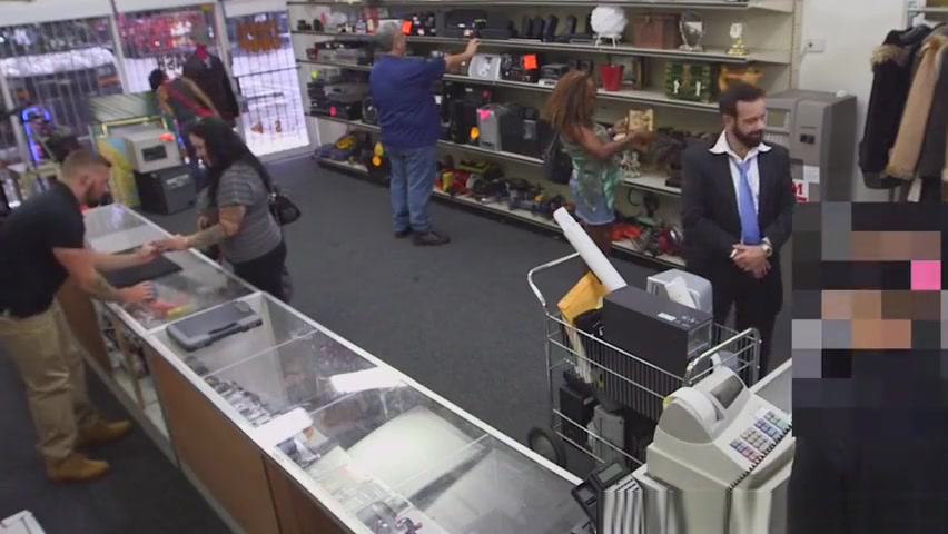 Office straighty pawning his ass for money