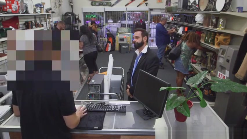 Office straighty pawning his ass for money