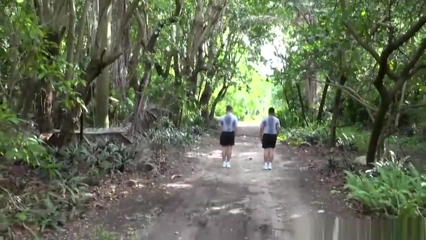 Muscular army hunks ass railed outdoors