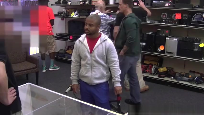 Black pawnee triofucked in backoffice