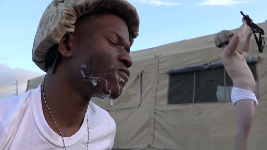Black military rookie assfucked on base