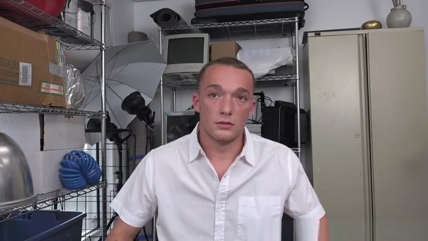 Cocksucking casting stud jerking until cum