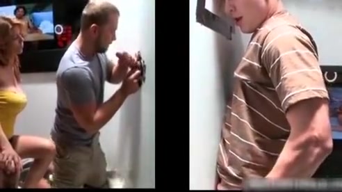 Nasty guy sucks stiff rod through gloryhole