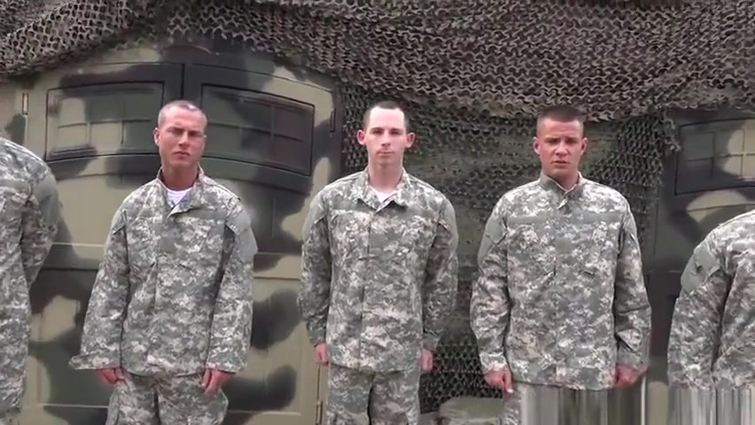 Military troops cumdropping group exxxercise