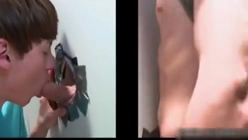 Dude gets a free blowjob at the glory hole