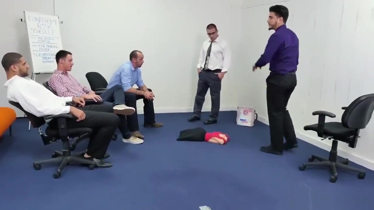 Sex gay office nude play Our chief needed to make copies of his manmeat