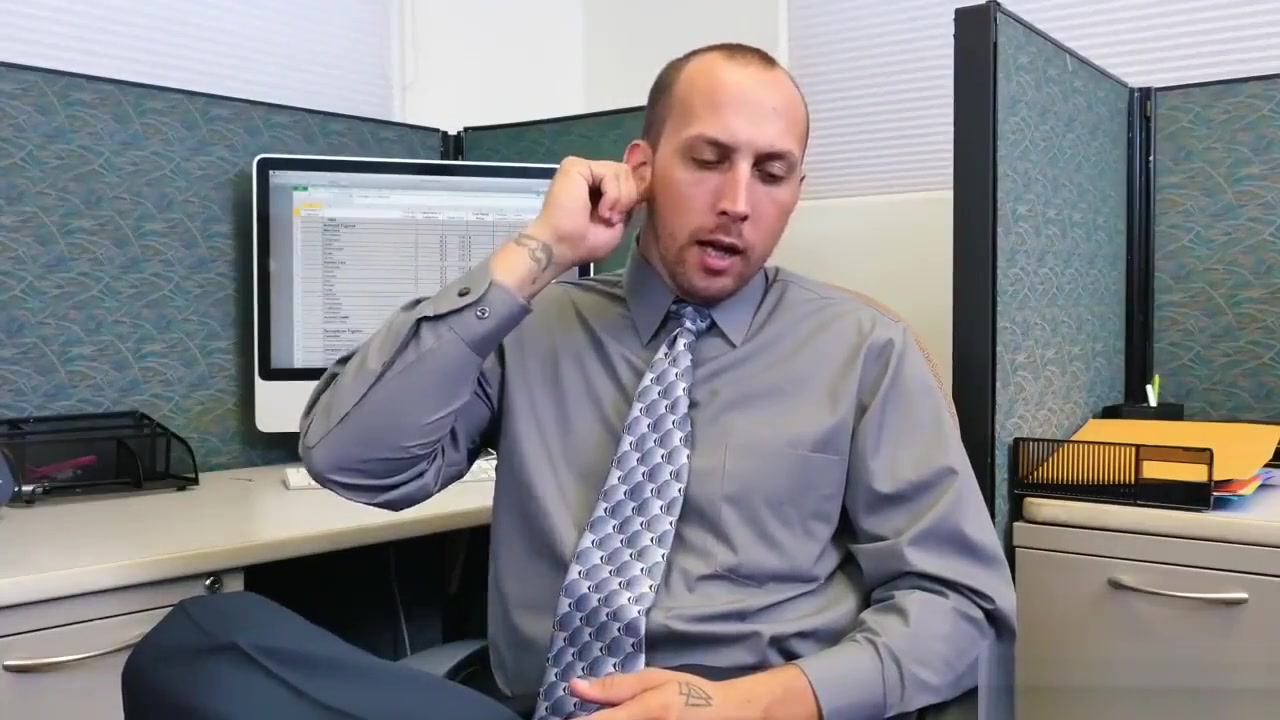 Sex gay office nude play Our chief needed to make copies of his manmeat