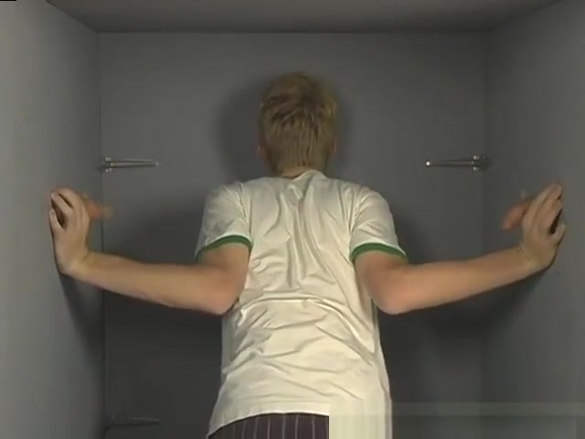 Blonde twink sucking dick in a gloryhole