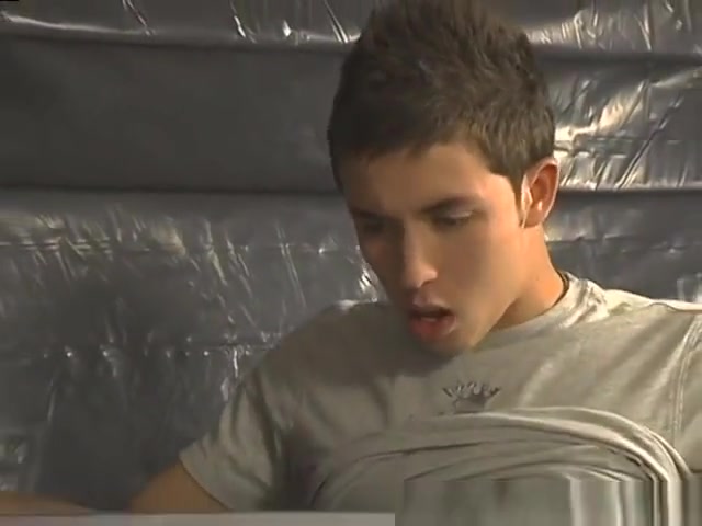 Blonde twink sucking dick in a gloryhole