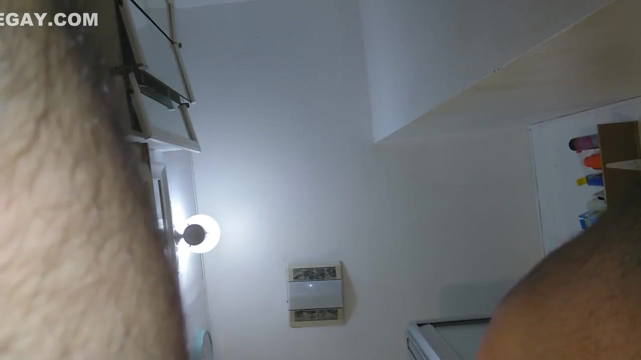 Masturbating while pretending to shower and autoflatio! Swallowed my cum!