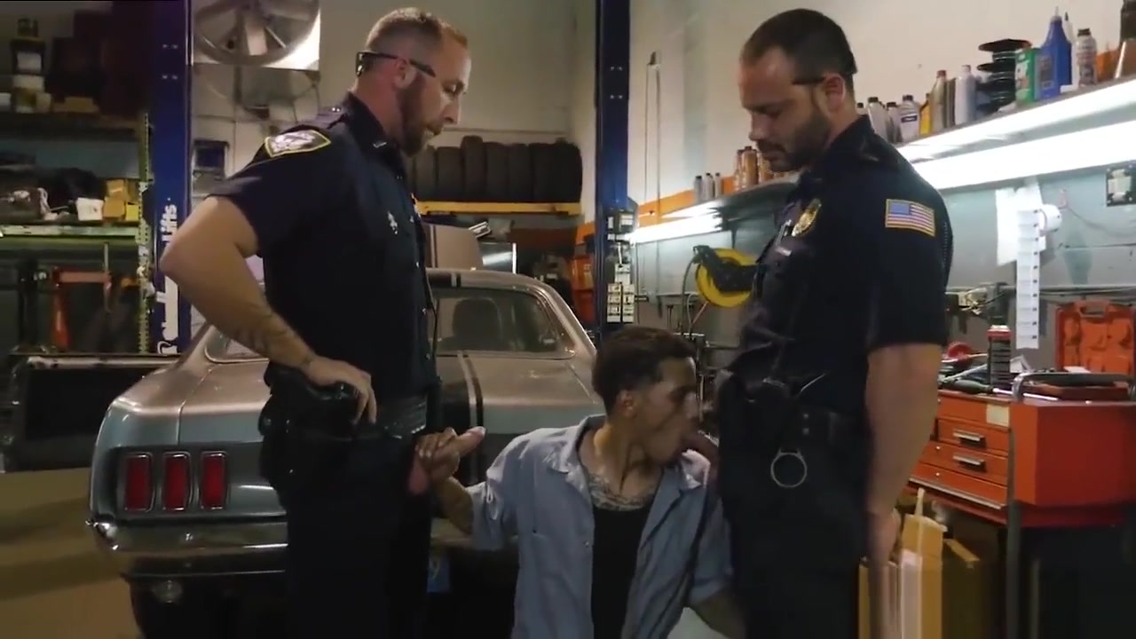 Gay police fuck video xxx hot black male cops nude This pickaninny porch