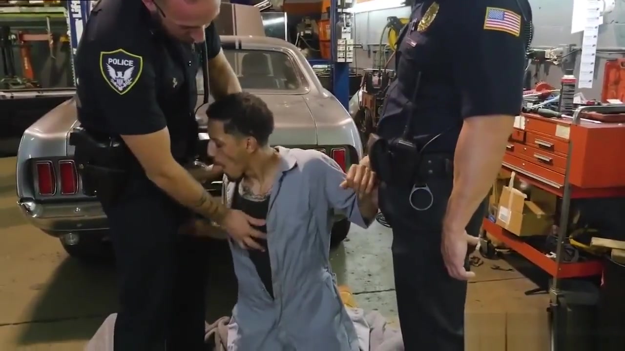 Gay police fuck video xxx hot black male cops nude This pickaninny porch