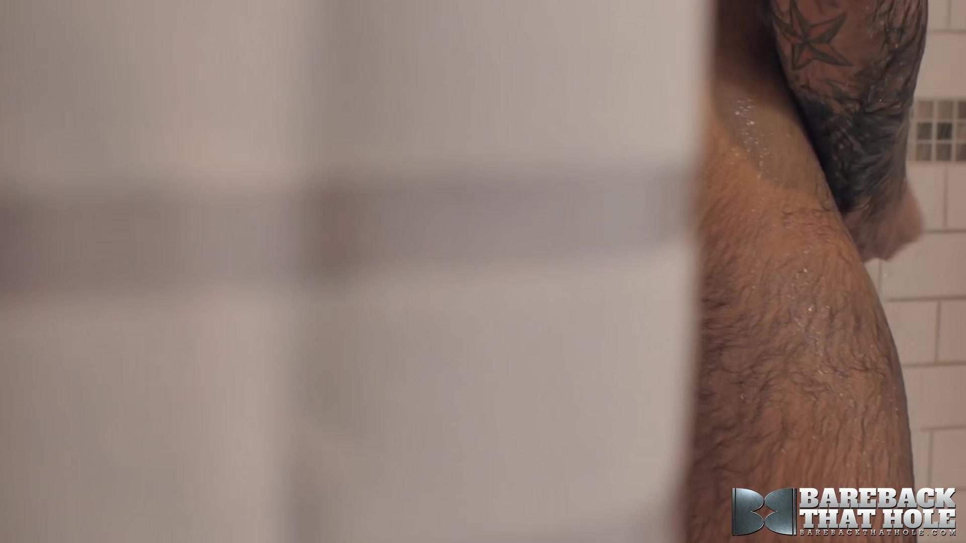 BAREBACKTHATHOLE Hairy Hunk Atlas Grant Masturbates Solo