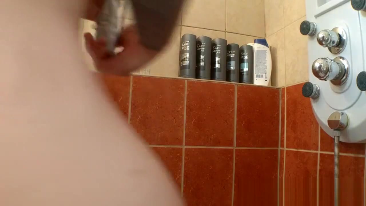 Alec Hardy Shower fun with kegel balls anal bathroom jerkoff cum