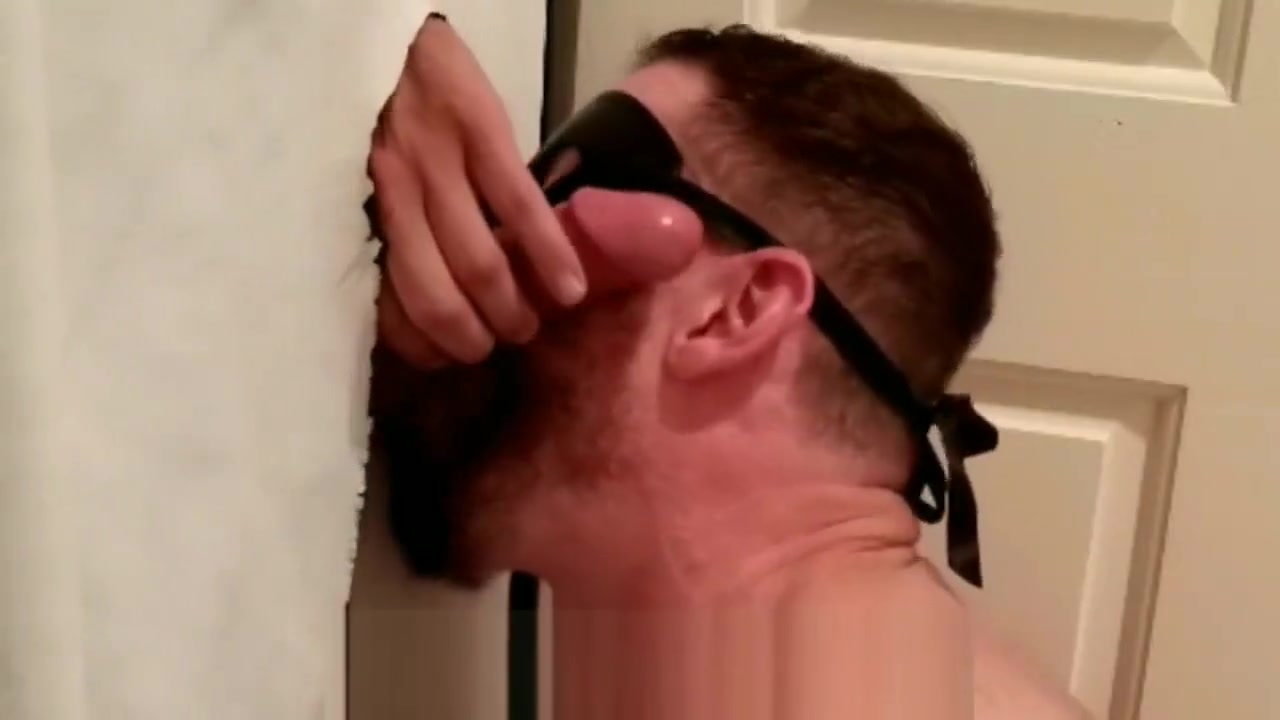 Tall slim hung bi stud with low hanging balls cums buckets at my gloryhole