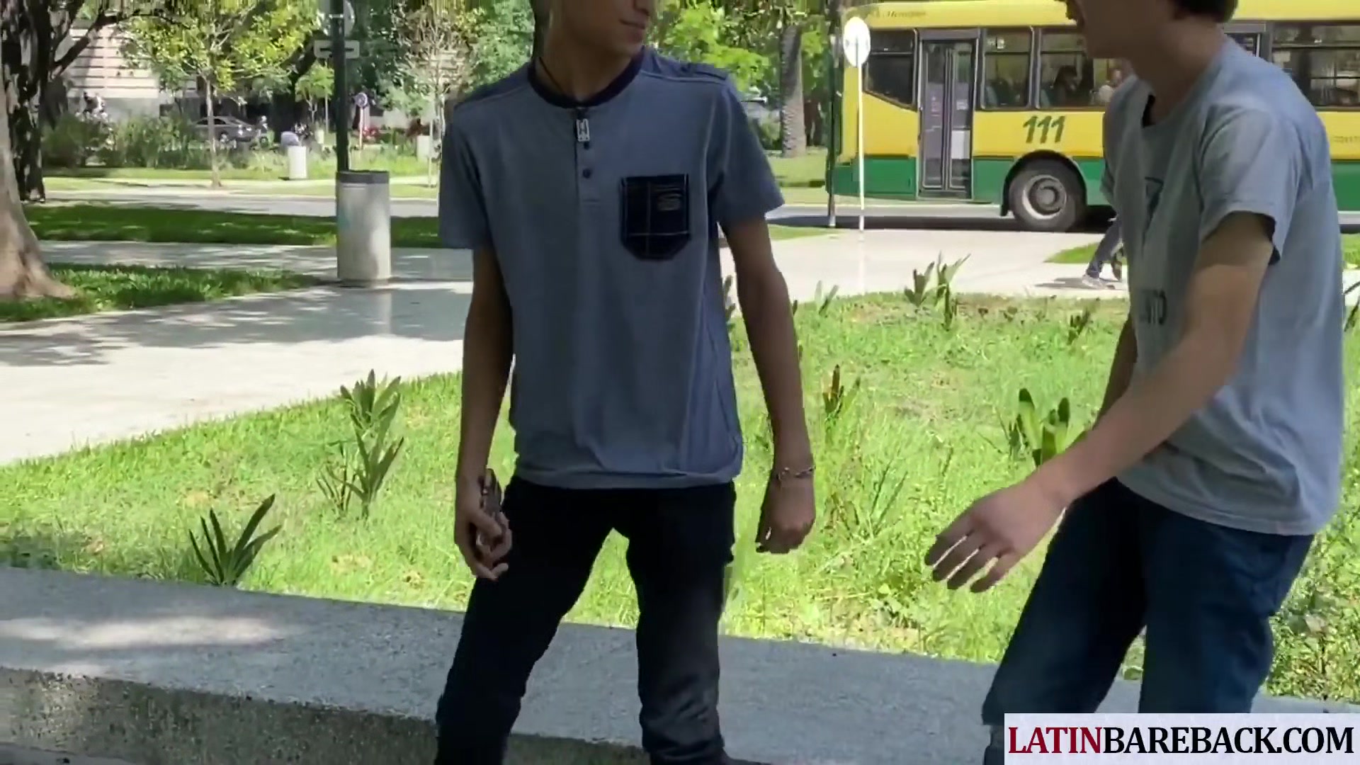 Amateur Latin twinks jerking dicks and enjoying oral duo