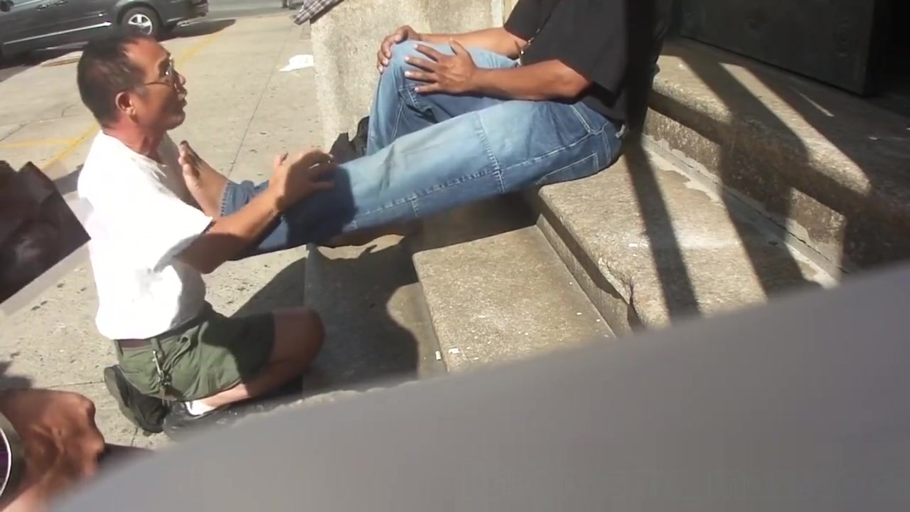 Smelly Feet Massage Outdoors