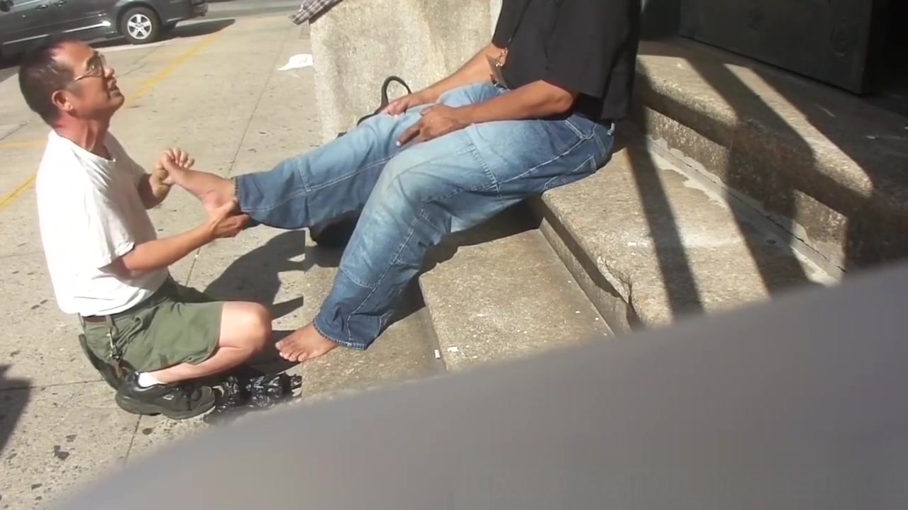 Smelly Feet Massage Outdoors