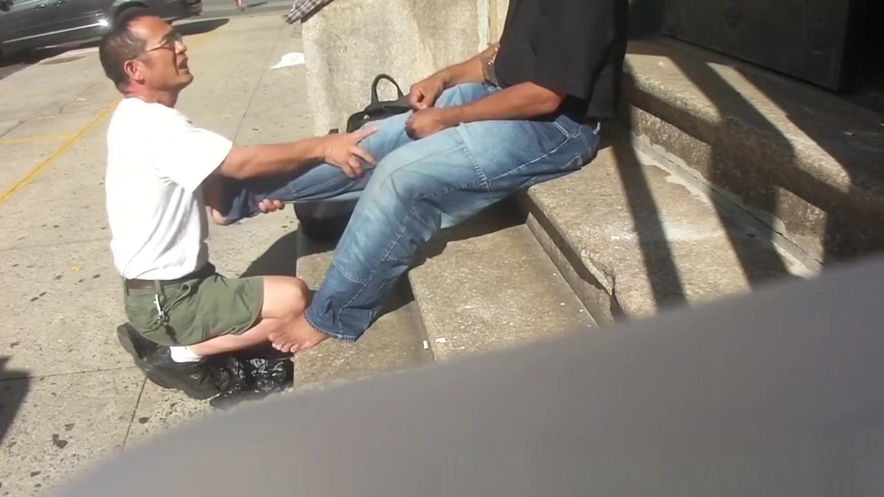 Smelly Feet Massage Outdoors