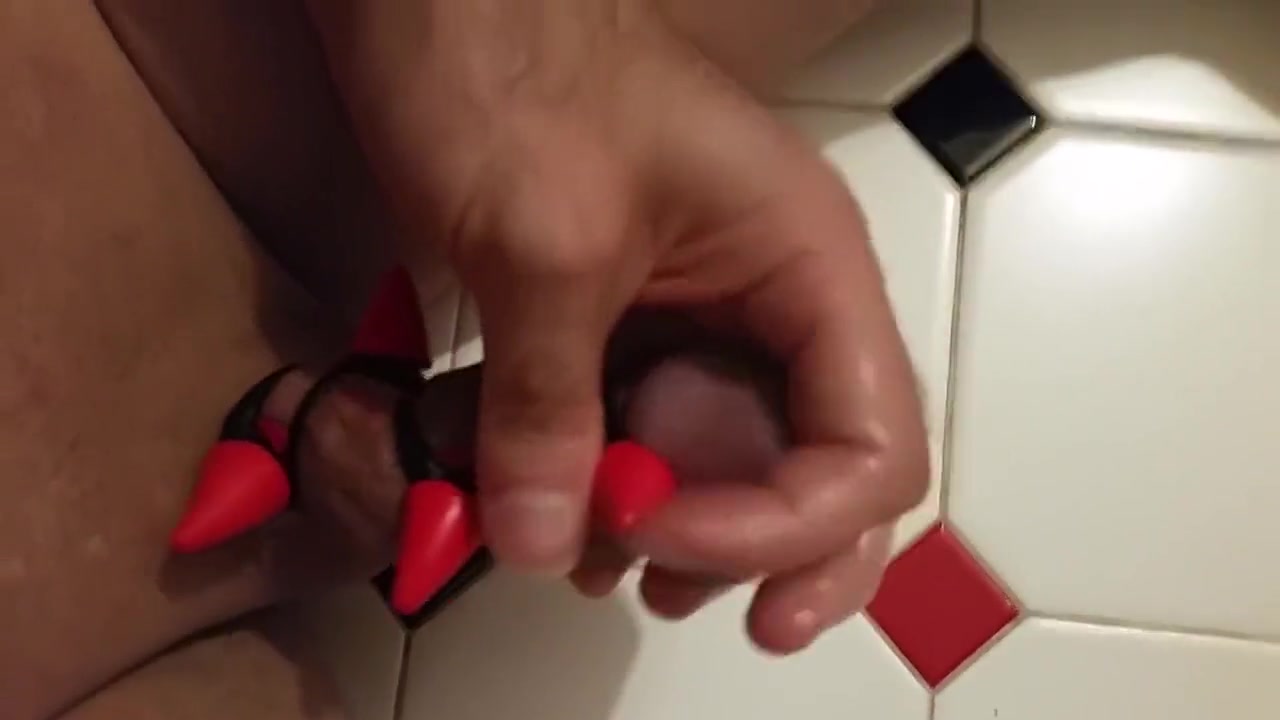 Playing With my Demon Cock CBT Dick Self Bondage Kink