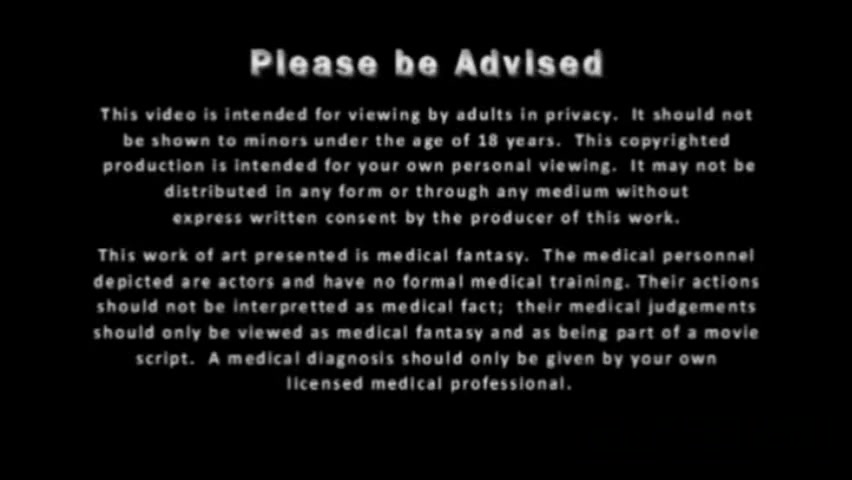 Young beer-bellied stud examined by doctor