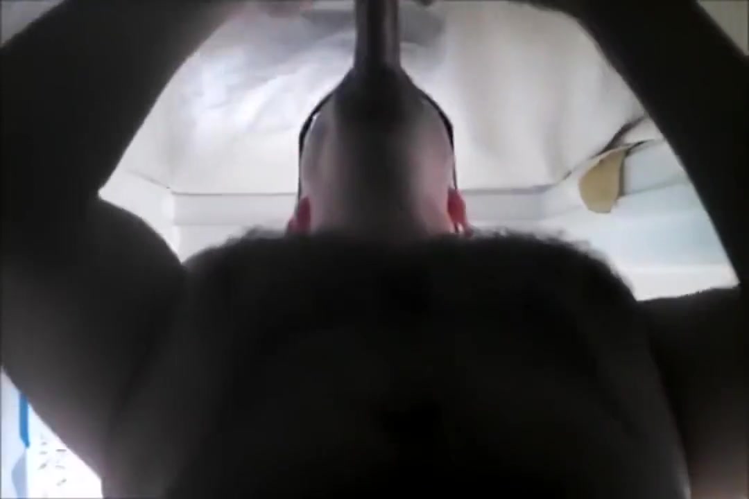 Furry guy sucks of a big cock at glory hole and swallows 2