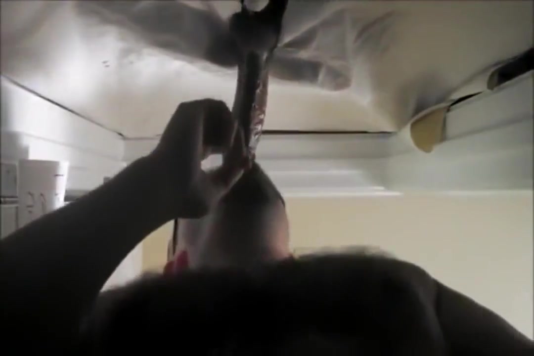 Furry guy sucks of a big cock at glory hole and swallows 2