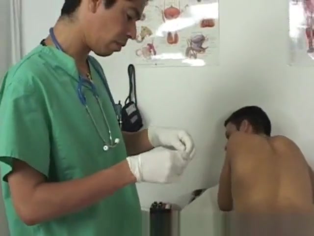 Horny doctor gives handjob
