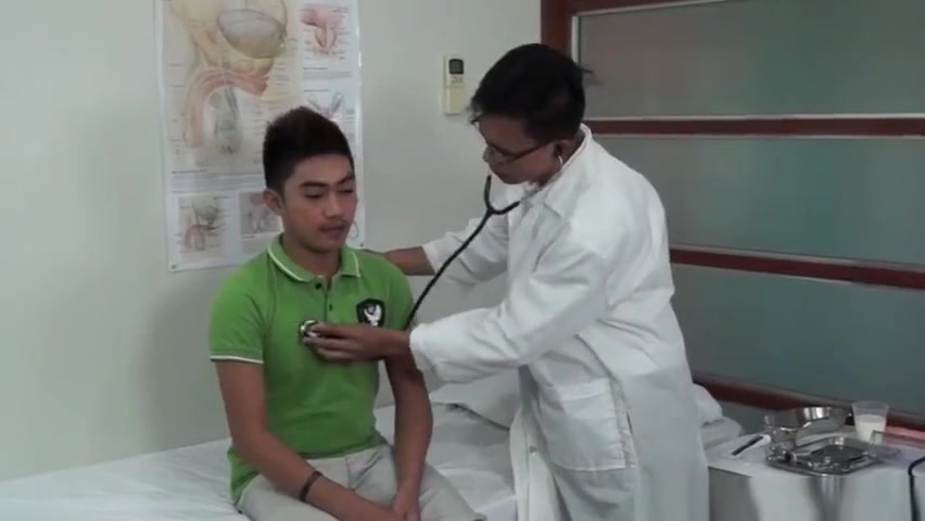 Enema doctor facefucks ethnic twink