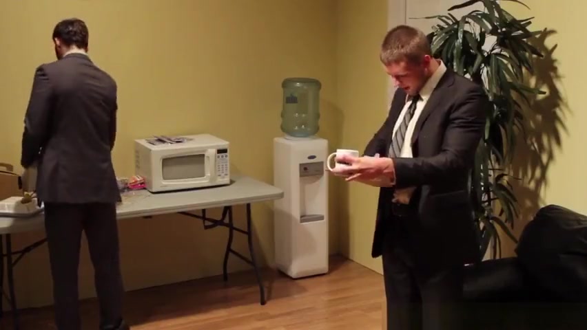 Office muscle pounding hunks ass