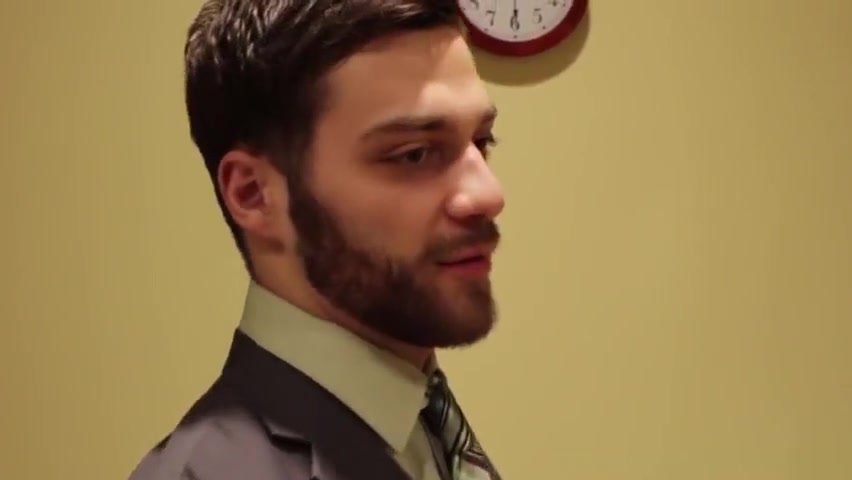 Office muscle pounding hunks ass