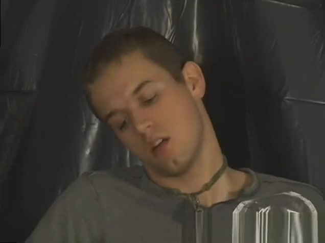 Cute boy sucking dick in gloryhole