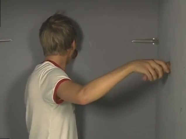 Cute boy sucking dick in gloryhole