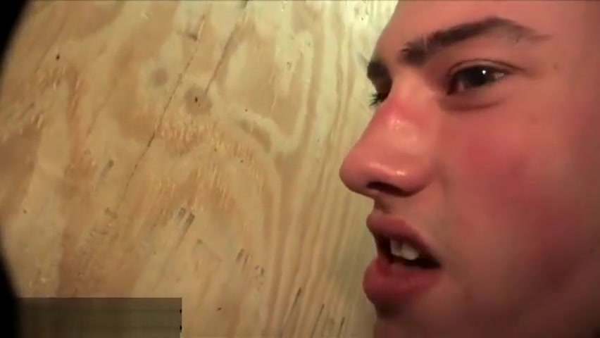 College boy sucking dick through the gloryhole