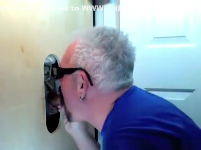 Two buddies drop by to a glory hole to be sucked by a mouth