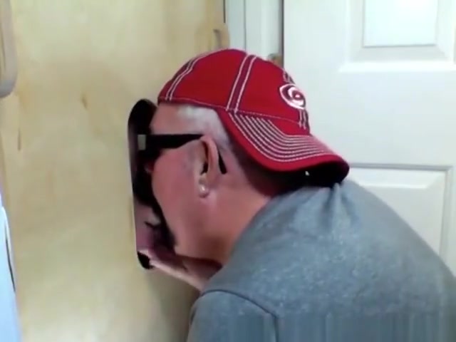 Cock hungry slut sucking delicious cocks in a gloryhole