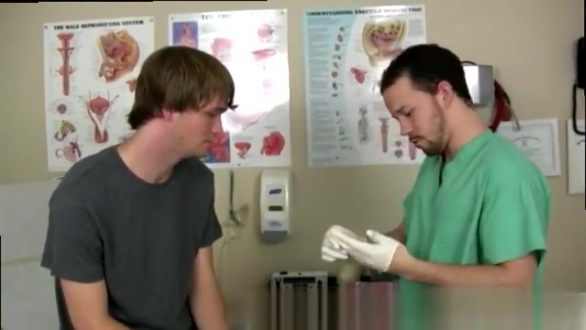 Cute boy and his doctor