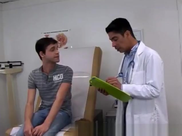 Doctor checking his cock