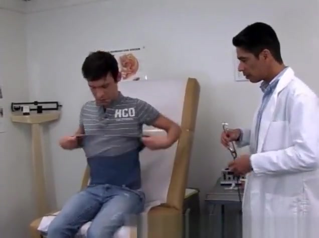 Doctor checking his cock