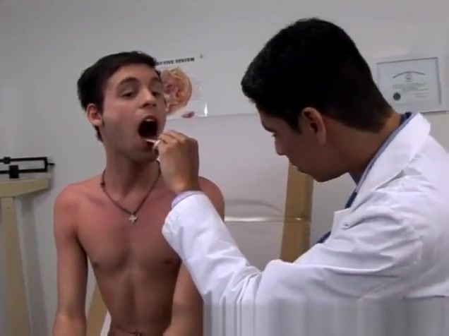 Doctor checking his cock