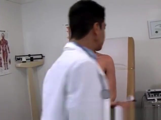 Doctor checking his cock