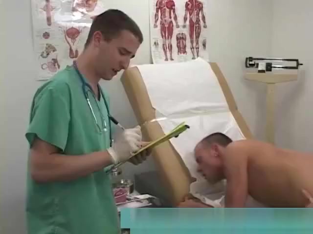 Two college gay dudes come to the doctor for some cock sucking