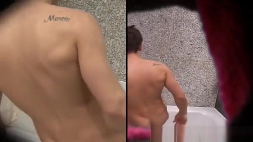 Hot guy showering alone